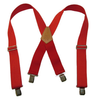 Extra Wide Heavy Duty Suspenders - Red