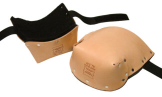 Top Grain Leather Knee Pads with Hook & Loop Strap