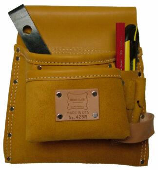 5-Pocket Professional Leather Nail and Tool Bag