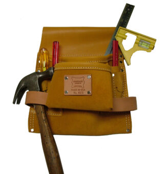 8-Pocket Professional Moccasin Leather Nail and Tool Bag